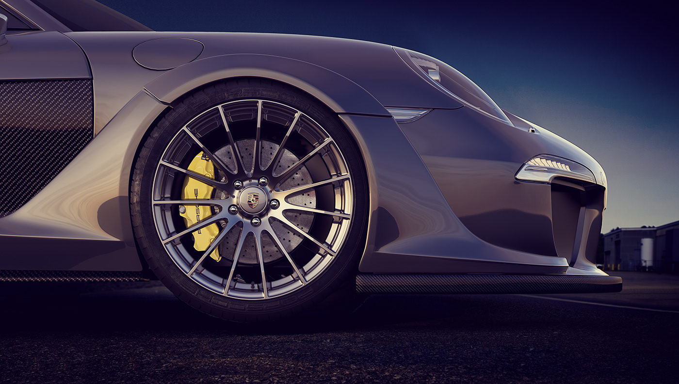 art direction  retouching  manibulation art automotive   Porsche visual Advertising  concept 3D