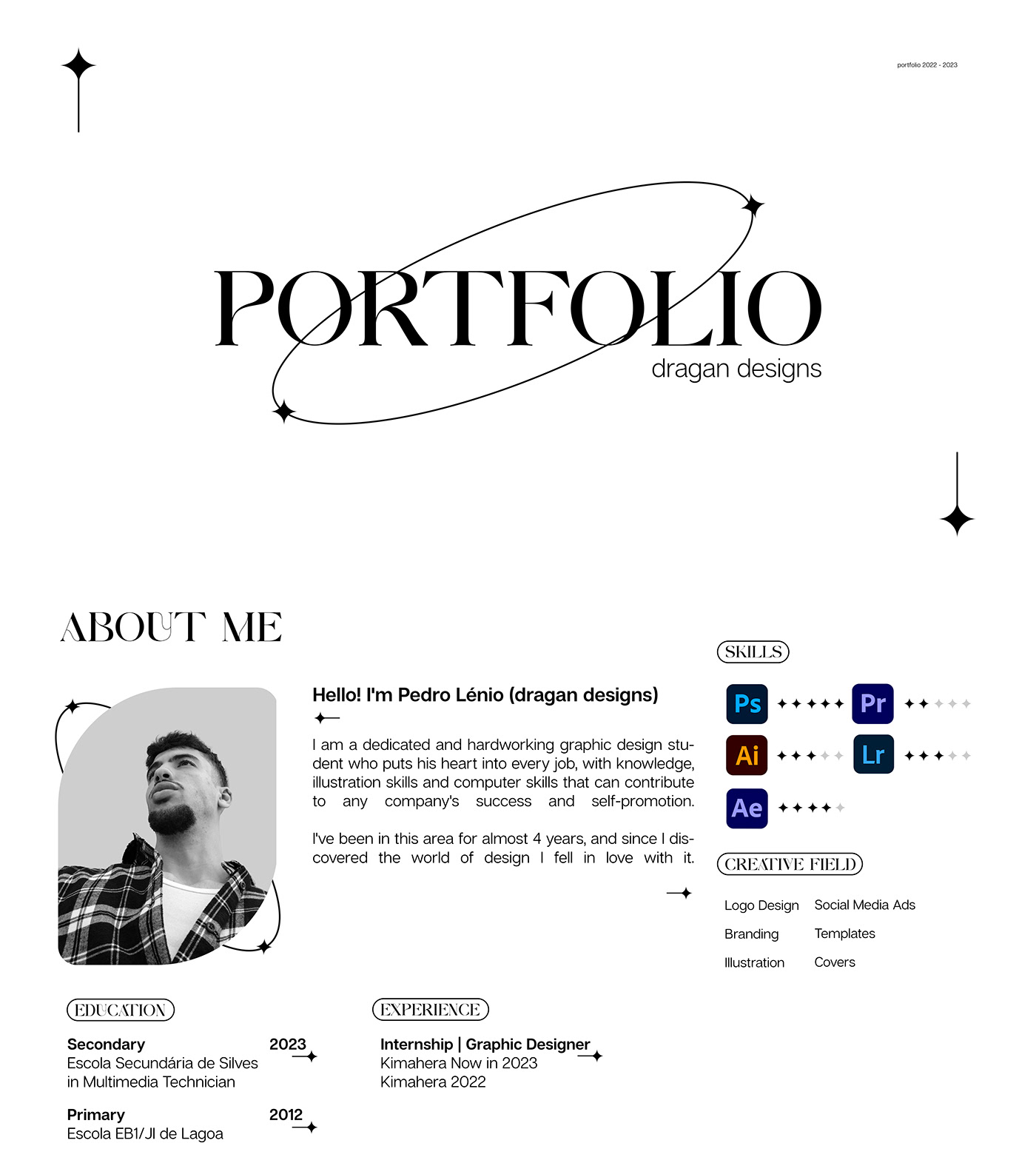 brand identity CV portfolio designer dragandesigns kimahera pedrolenio Resume Curriculum Vitae resume design