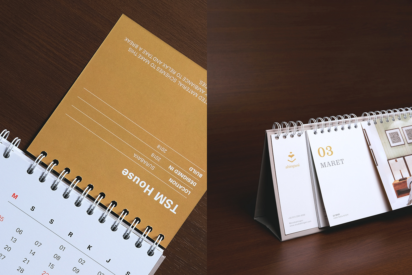 calendar editorial graphic design  interior design  Layout luxury minimalist print typography  