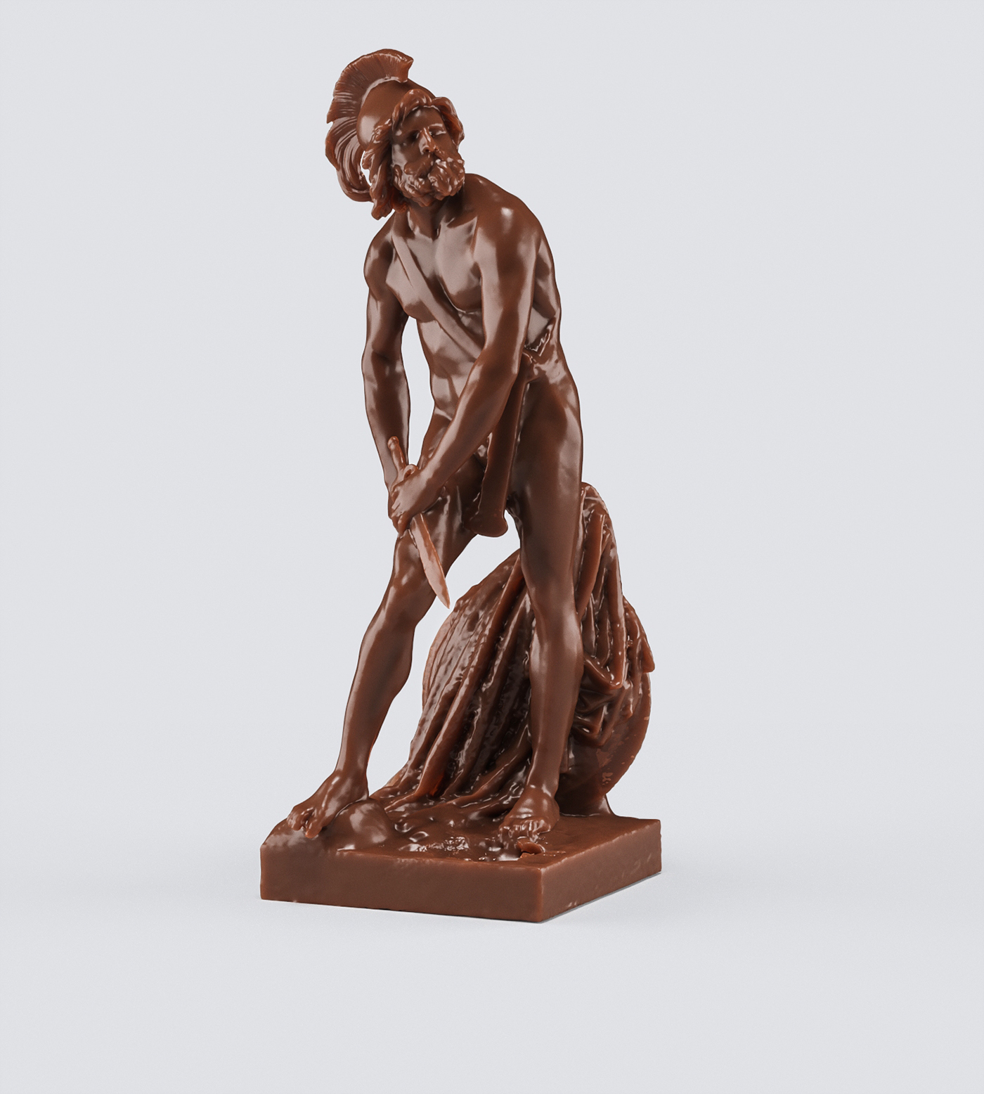 chocolate statues louvre museum  3dsmax corona renderer Zbrush