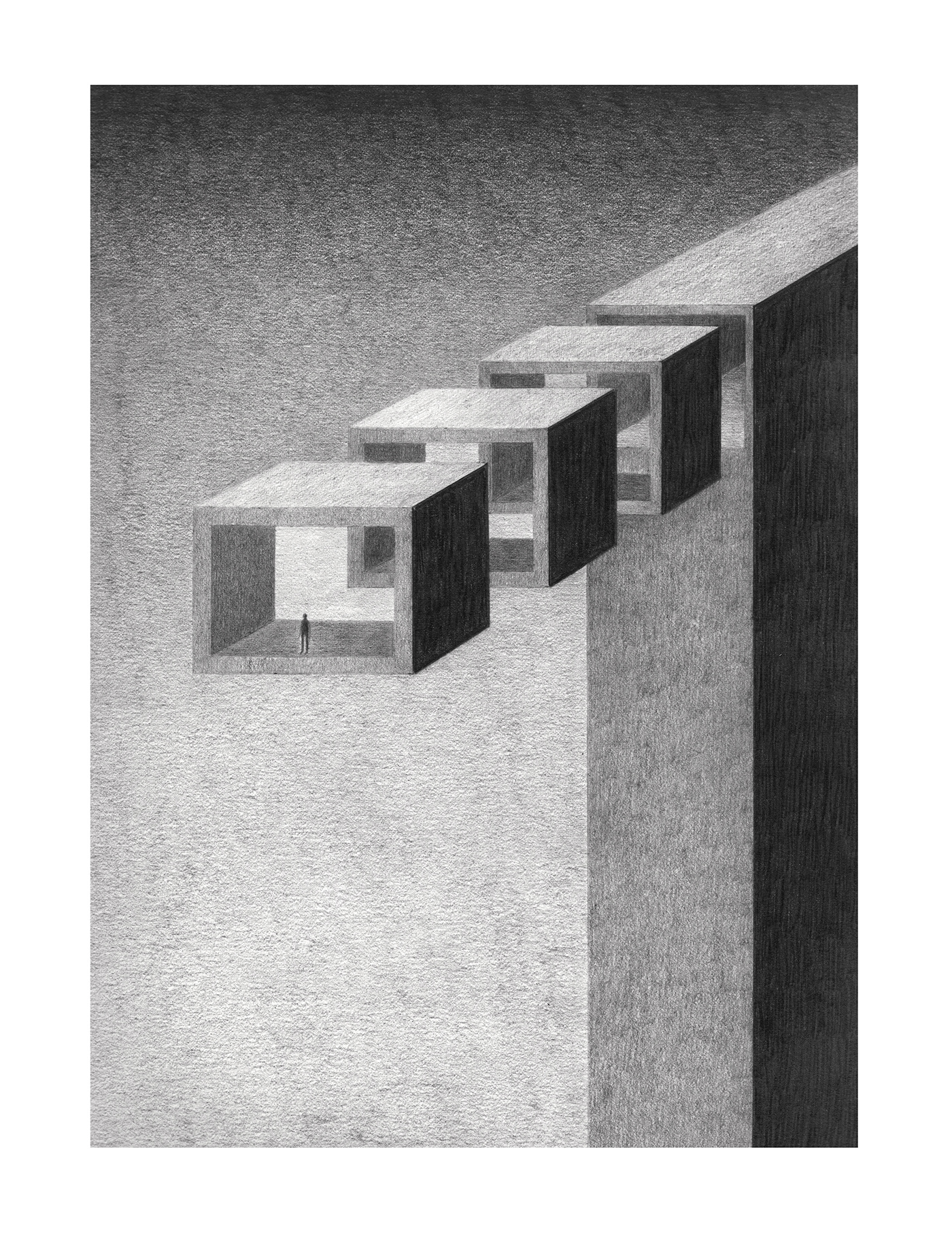 architecture book art Brutalism Drawing  graphite drawing james lipnickas science fiction scifi art story surrealism