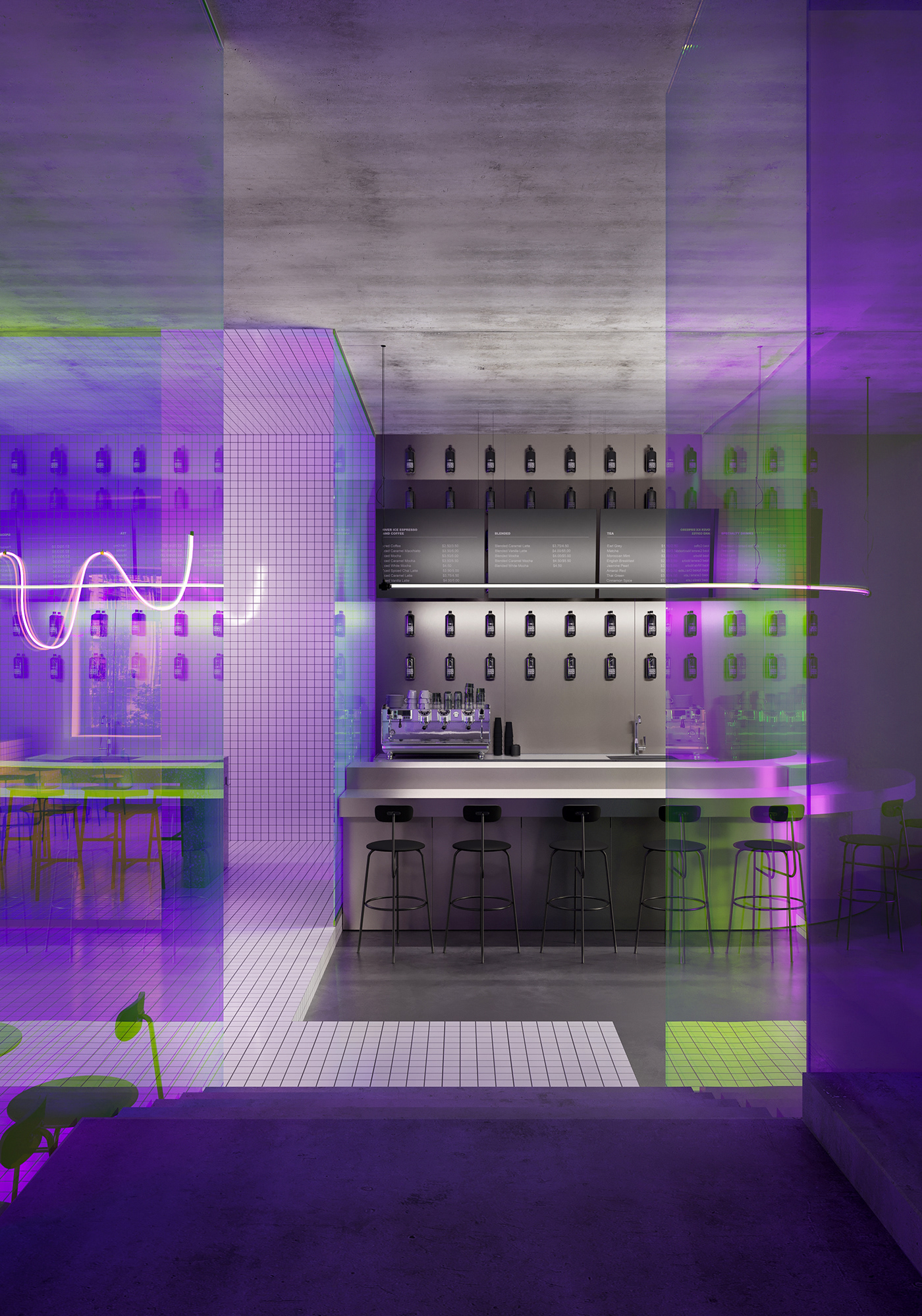 interior design  Render visualization 3ds max corona architecture archviz coffee shop cafe Interior