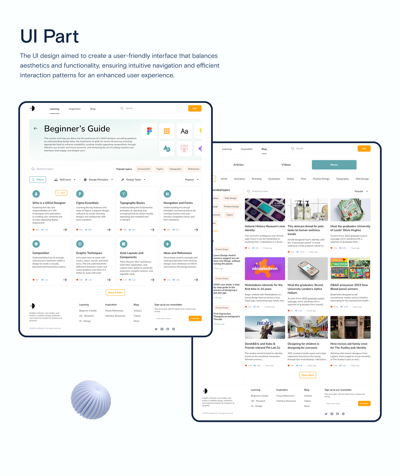 Website UI/UX Web Design  inspiration designer visual identity study Blog modern Project