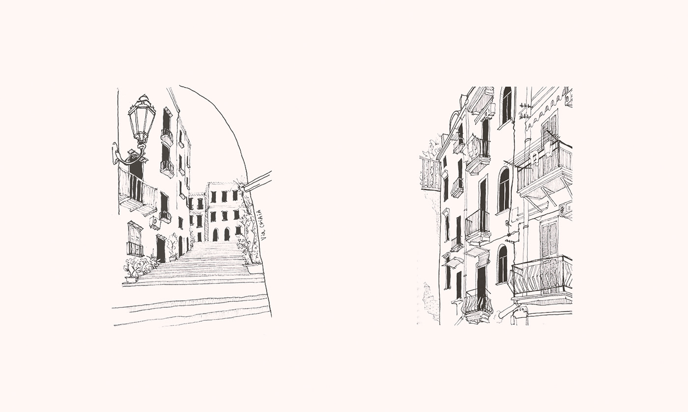urban sketch sketch city people architecture moleskine watercolor Naples barcelona buenos aires