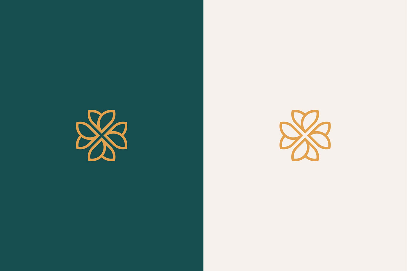 Flower Shop logo minimal floral branding  gold luxury logo