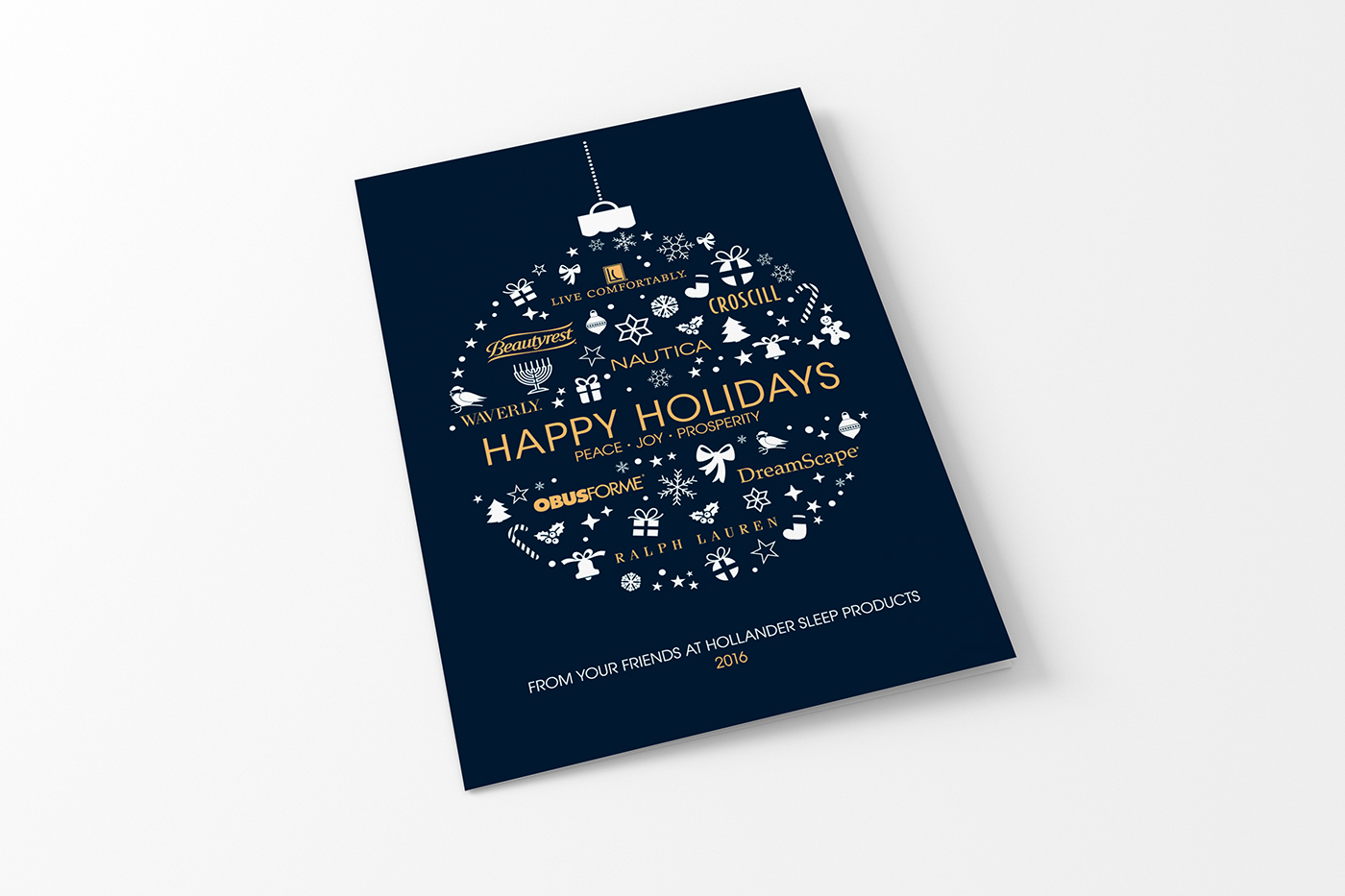 holiday card Holiday greeting card Happy Holidays hollander christmas card