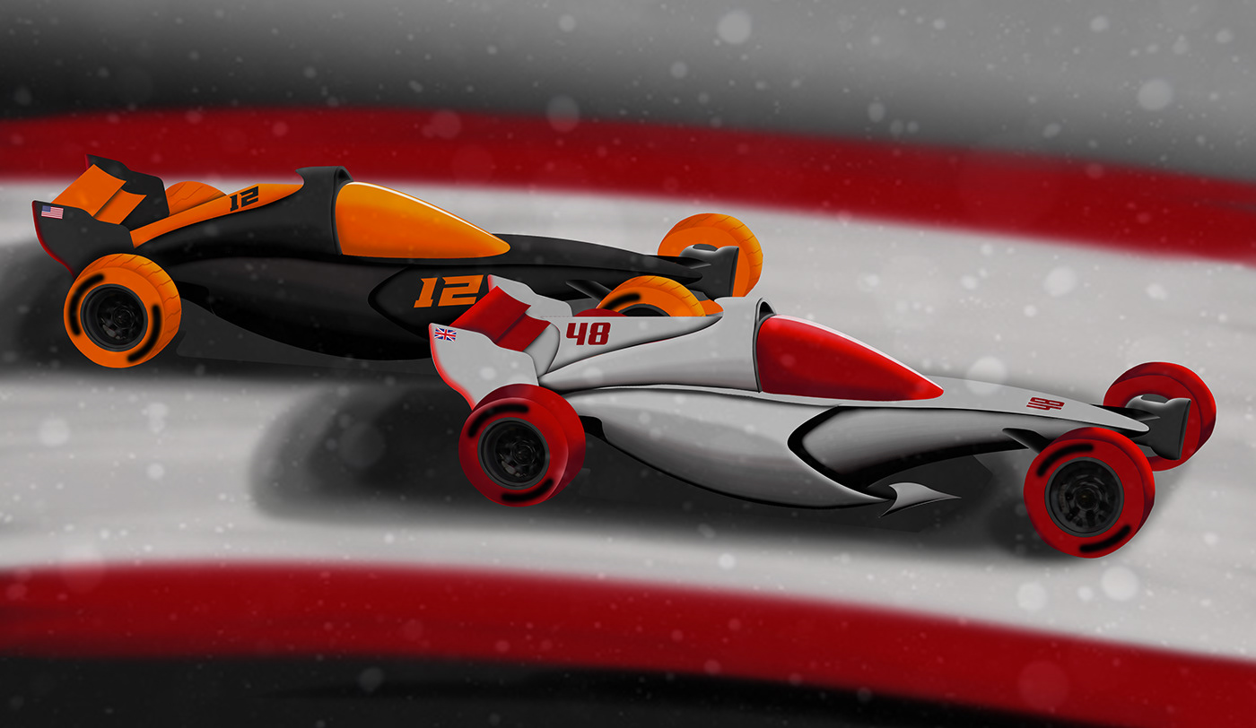 Arctic racer Racing concept winter Racing Car snow ice