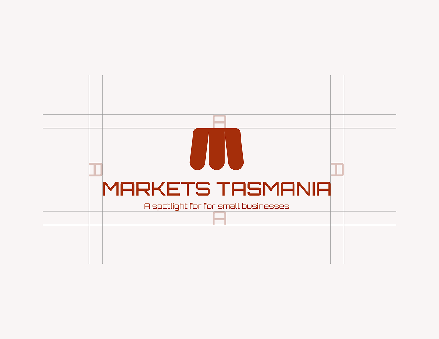 Markets Tasmania logo spacing guide