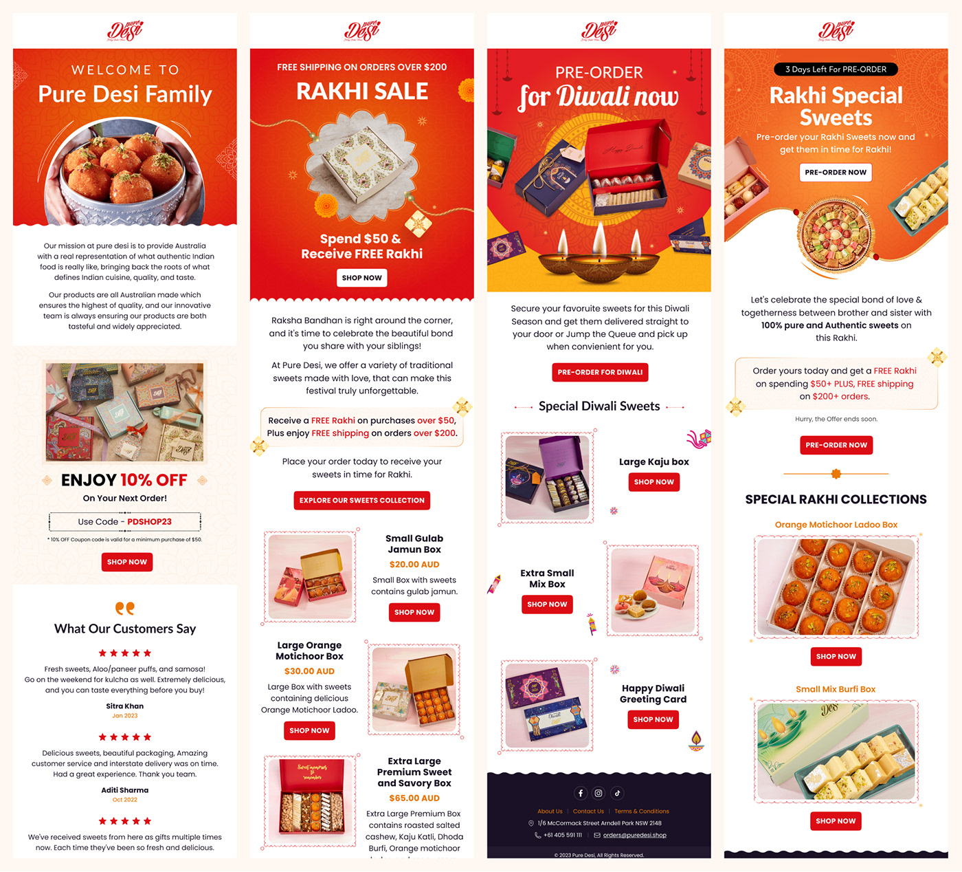 Sweets Indian Sweets Food  festival Email Design Emailer Design Social media post template marketing   food email newsletter