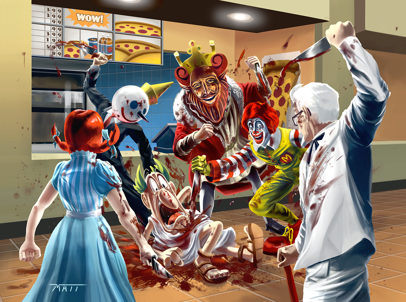 little caesar  Caesar Burger King Ronald mcdonald wendy jack assassination Fast food Pizza