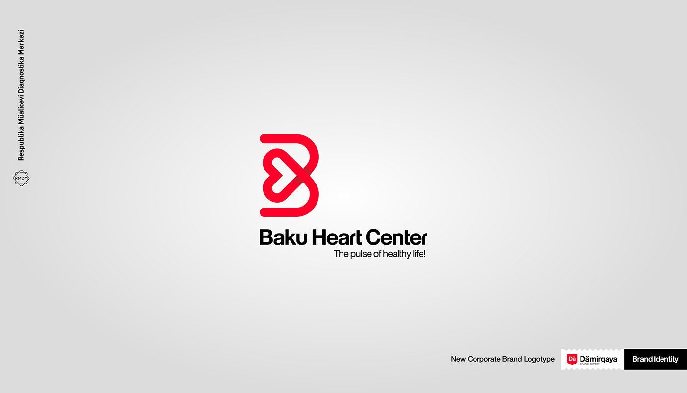 baku hospital medical cardiology heart doctor brand brandbook monogram logo