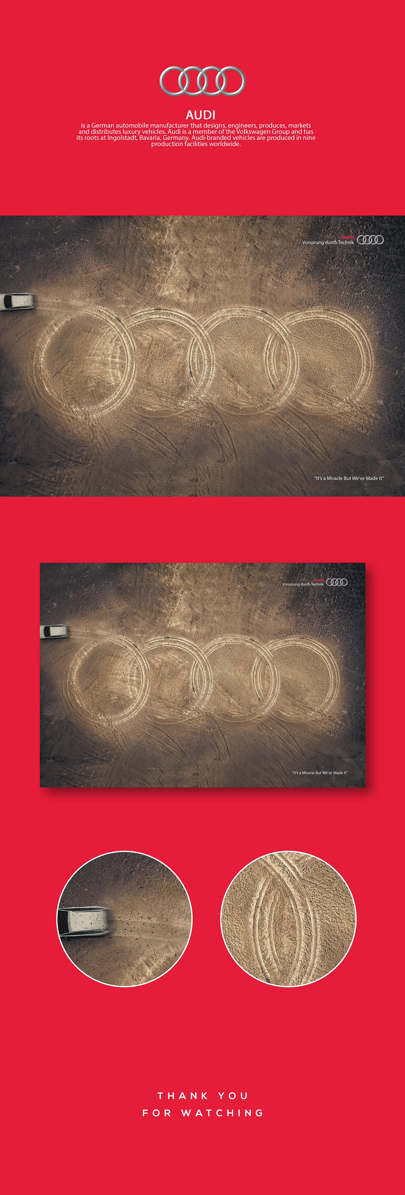 Audi car poster drifting visual ads adobe photoshop creative Mockup