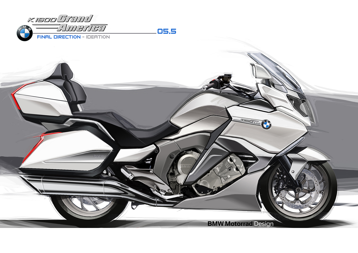 Automotive design motorcycle design Transportation Design industrial design  BMW Grand America product design 