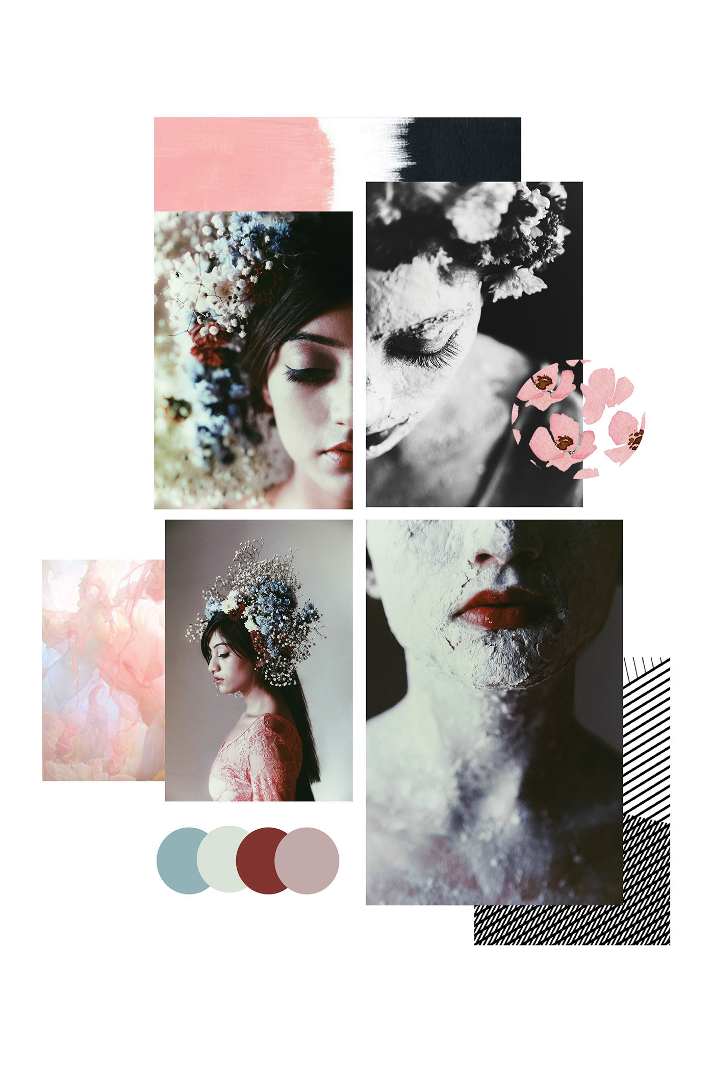 portfolio styling  garment conceptual mood Board Theme