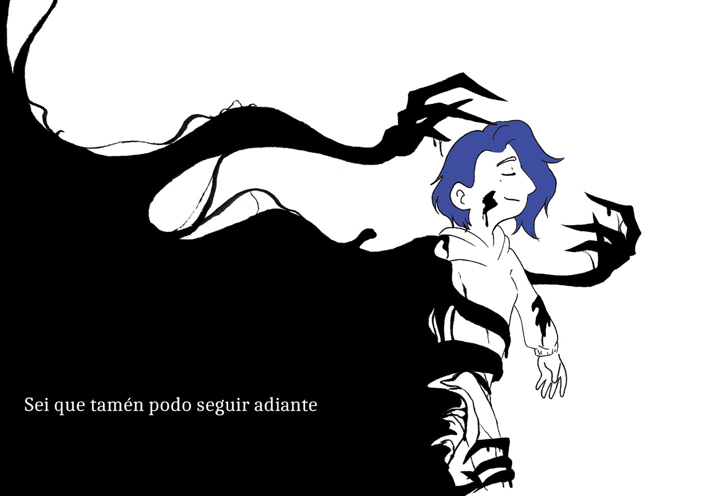 album illustration Album Ilustrado depression galego mental health personal project PersonalWork Tradicional Tradicional art