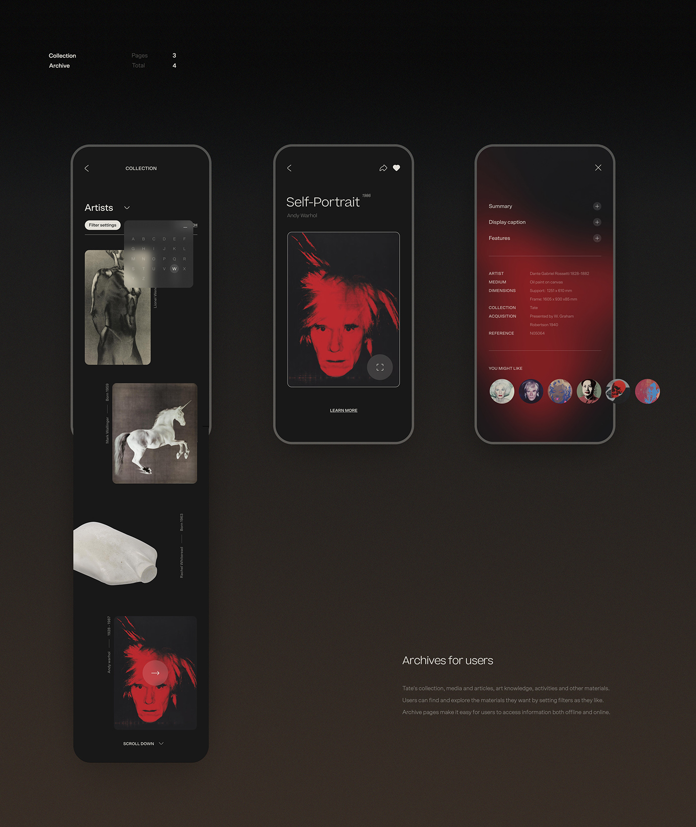 application design Exhibition  gallery Mobile app moma museum Tate modern uiux