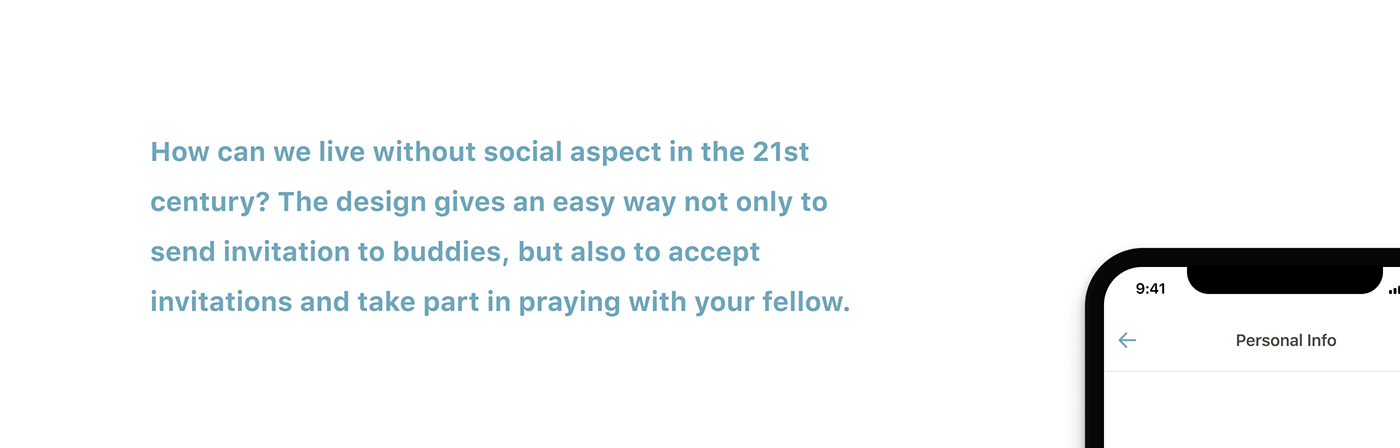 prayer Mobile app invitations God religion interaction Social app ux/ui delete streak