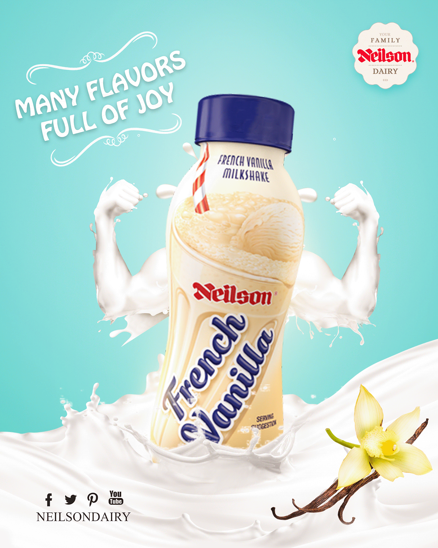 Facebook Posts Food  Health INSTAGRAM STORIE milk milkshake photoshop social media سوشيال ميديا فوتوشوب