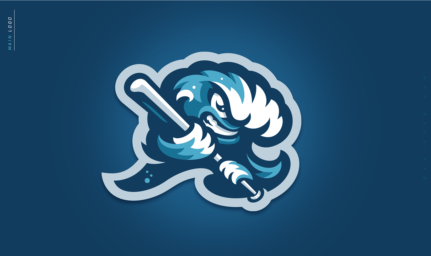baseball branding  identity logo Logotype Mascot Sports Branding Sports logo