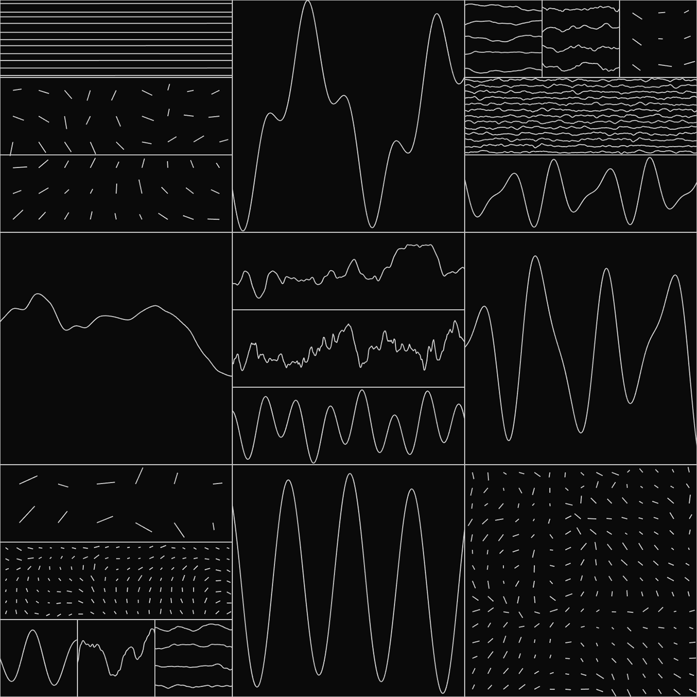 processing Data dataviz wave Form grid waveform noise black White