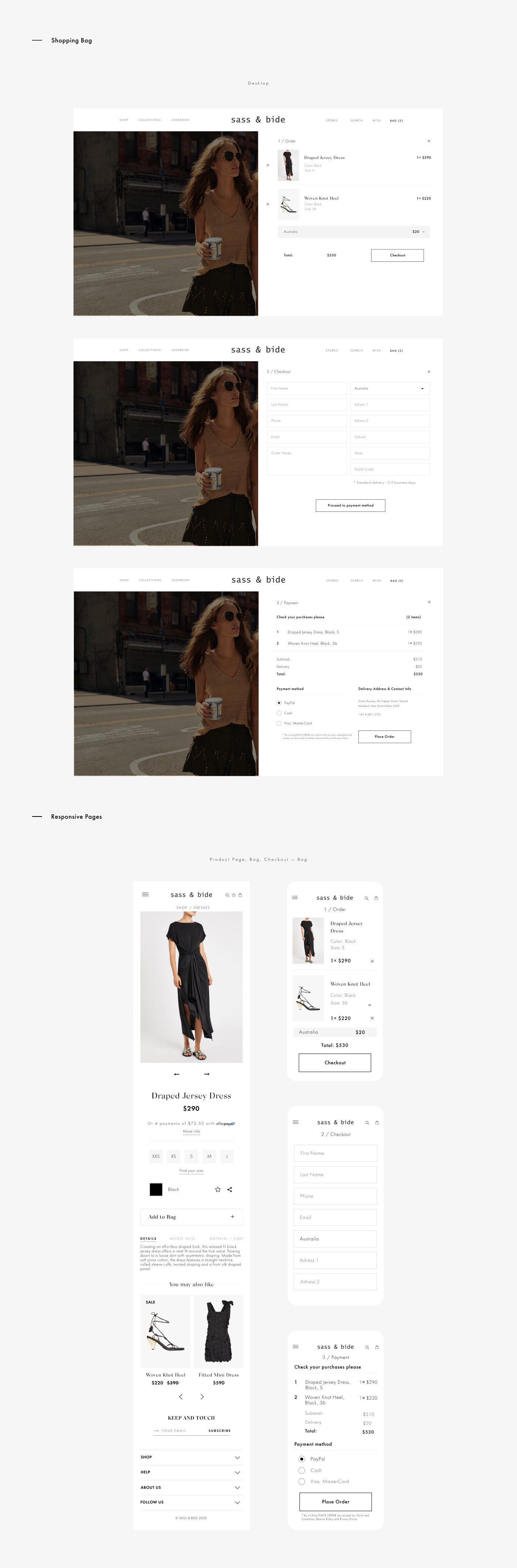 australian brand e-commerce e-store Fashion  fashion brand Minimalism redesign ux/ui design Webdesign Website
