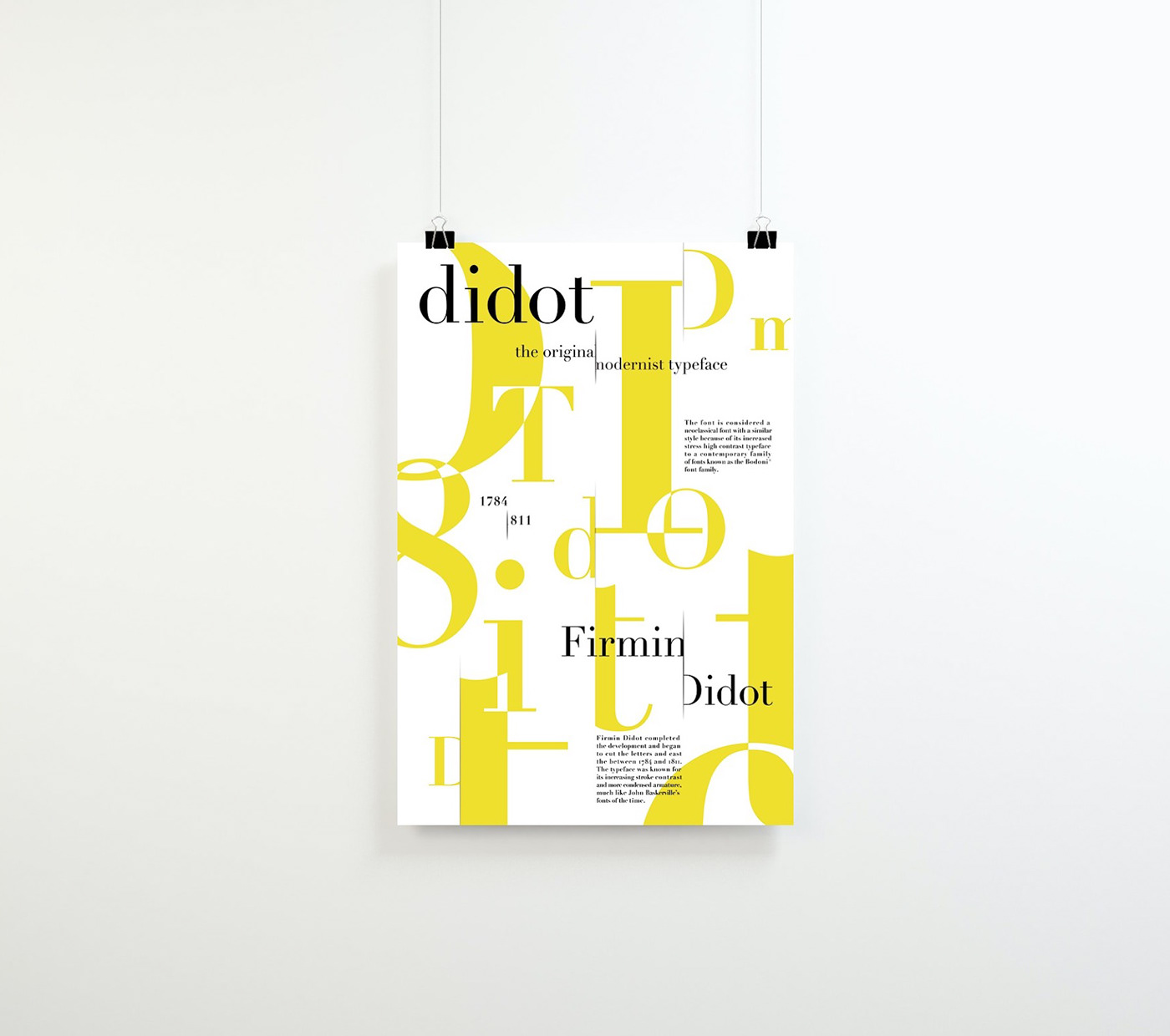 Didot graphic design  Poster Design specimen poster typography  