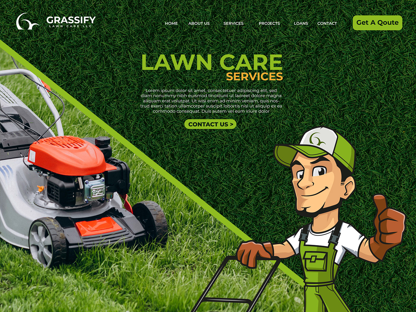 Lawn Care landscaping Landscape Design garden green brand identity Logo Design visual identity Socialmedia