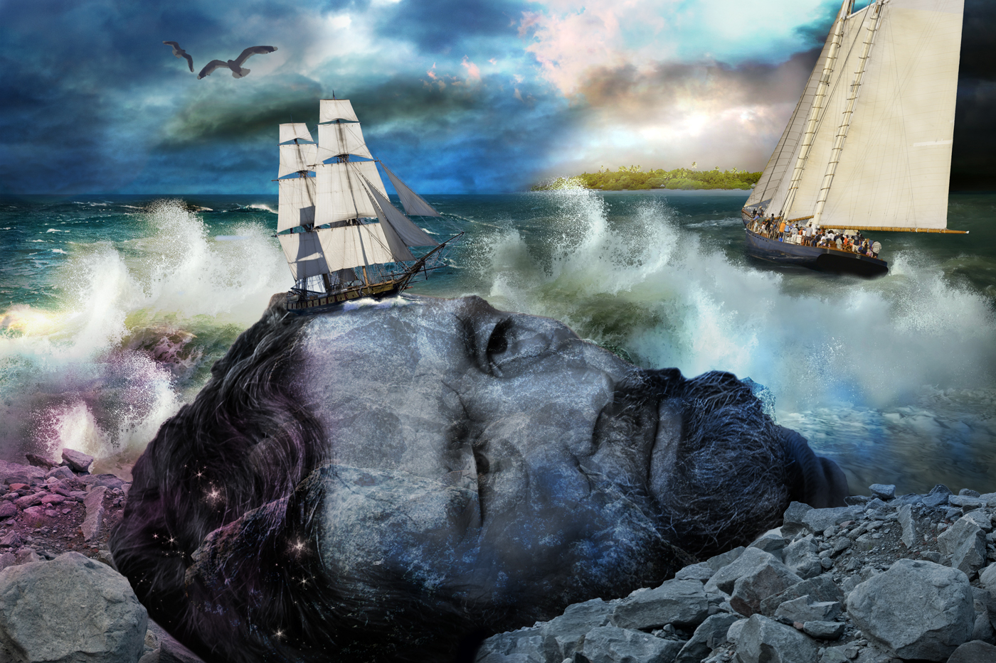 adobe TakeTenContest artwork storm sea photoshop SKY sailboat head