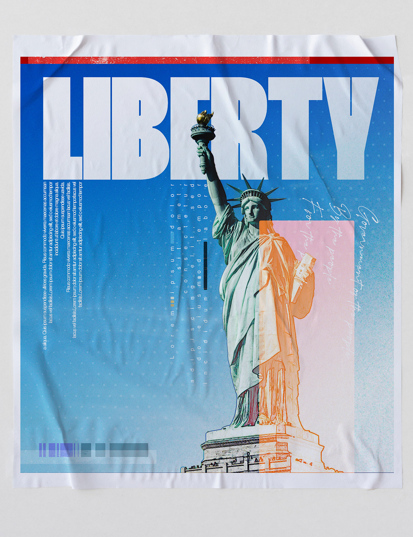 poster Poster Design typography   visual identity Social media post type lettering new york city Urban statue of liberty
