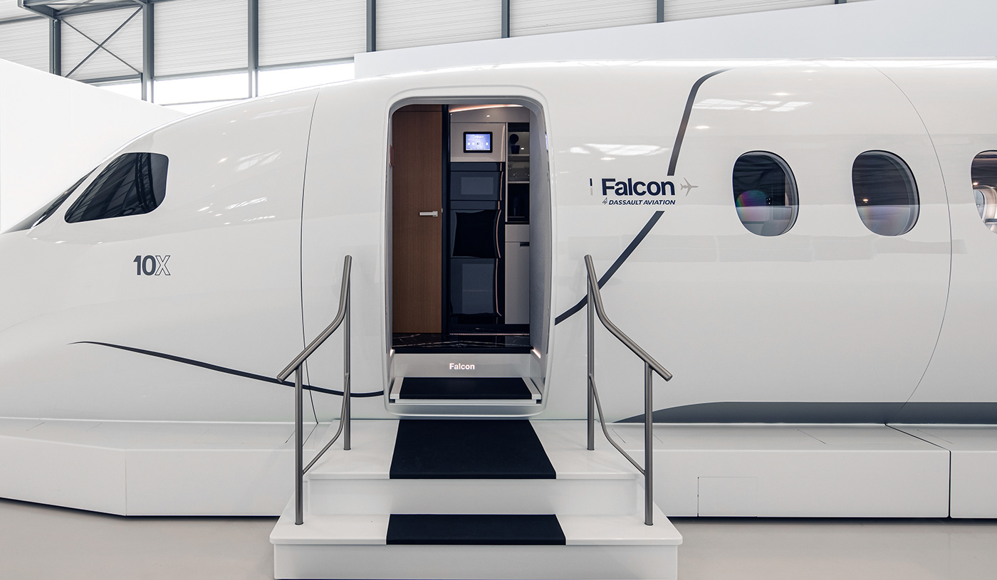 Aircraft business Dassault design Experience falcon furniture innovation Jet ux