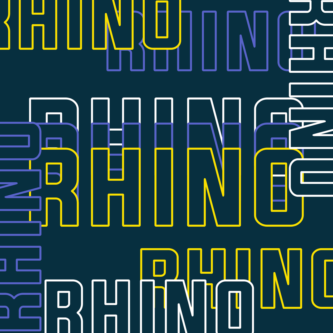 ILLUSTRATION  Rhino save typography  