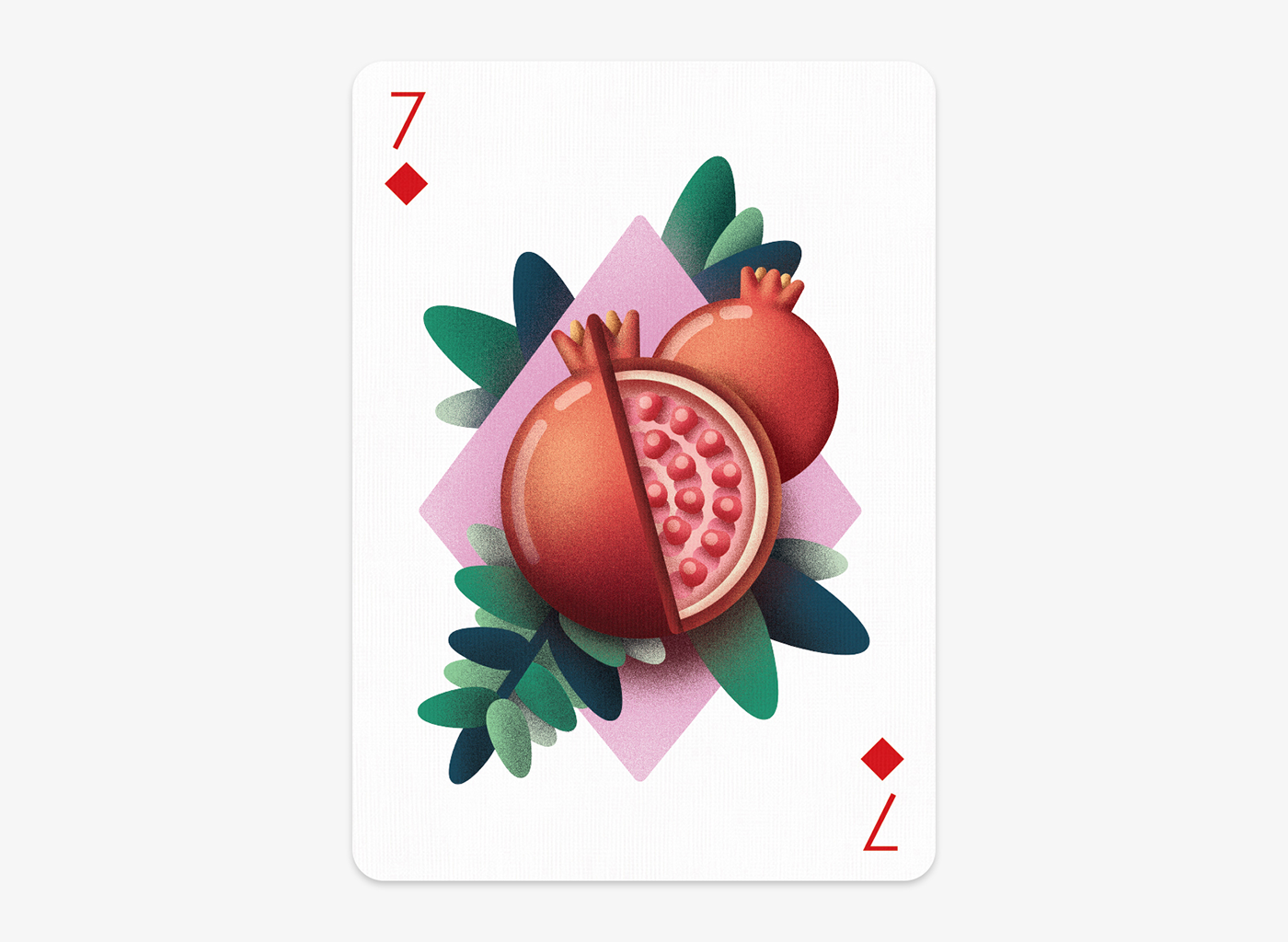 vector simple Illustrator Fruit Nature pomegranate design Icon Food  card playing card play game cards