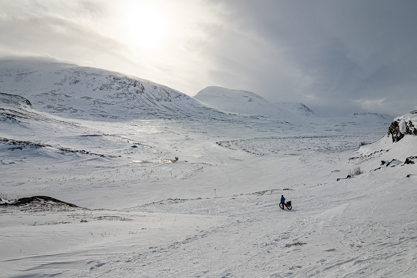 adventure Arctic aurora Cycling epic north snow winter Landscape Photography 