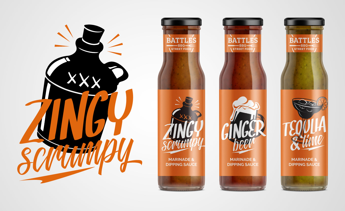BBQ Food  branding  Logo Design logo visual identity Packaging label design lettering typography  