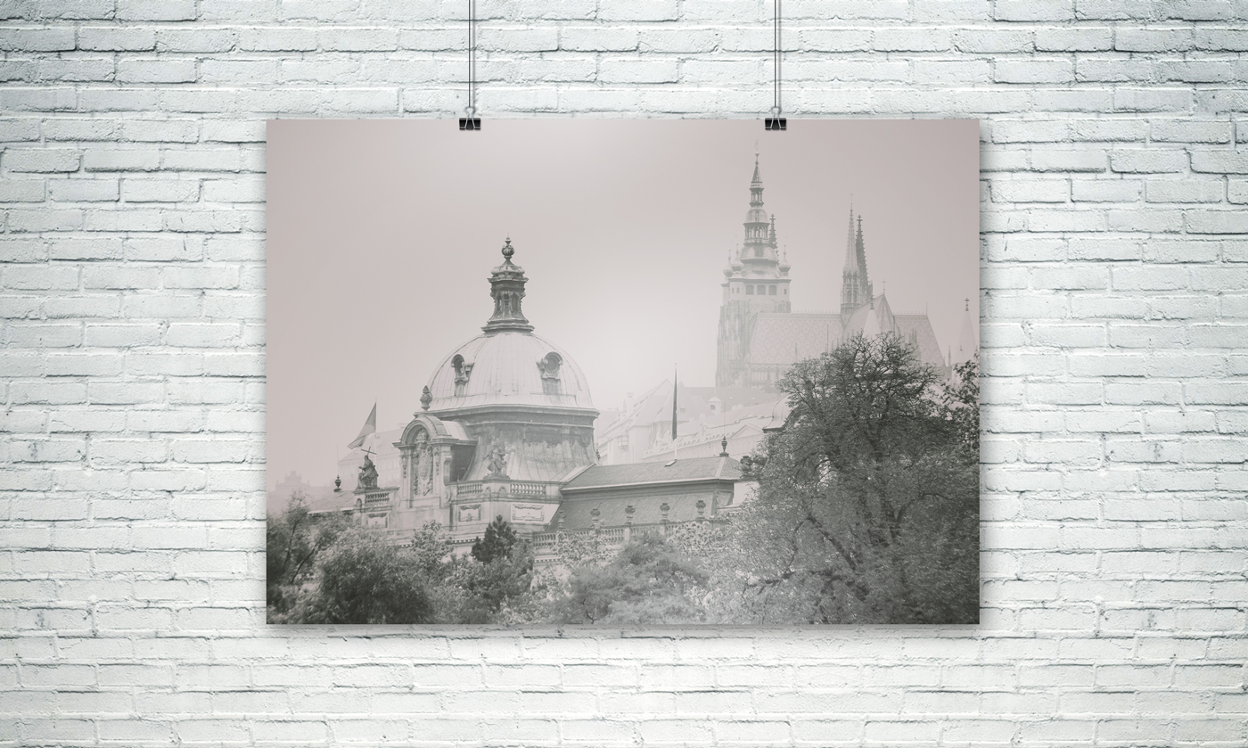 Czech Republic Karlovy Vary prague Monochromatic cityscape vltava middle key gothic architecture grey tone