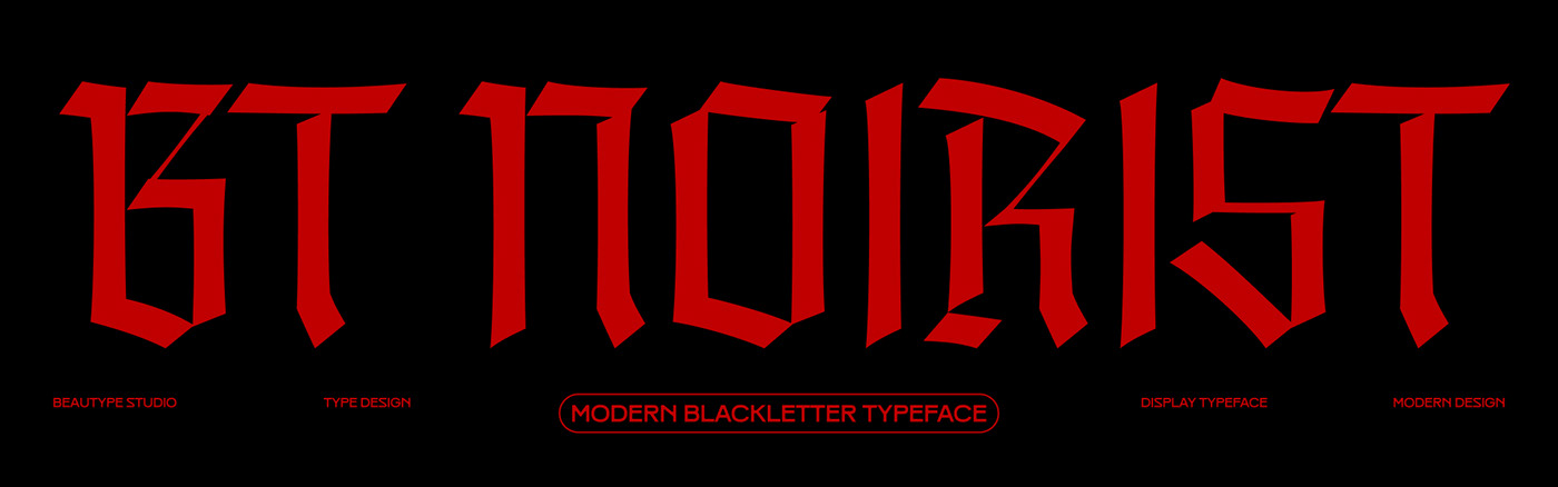 typeface design type font Blackletter hip hop medieval blackletter font rap reconaissance streetwear
