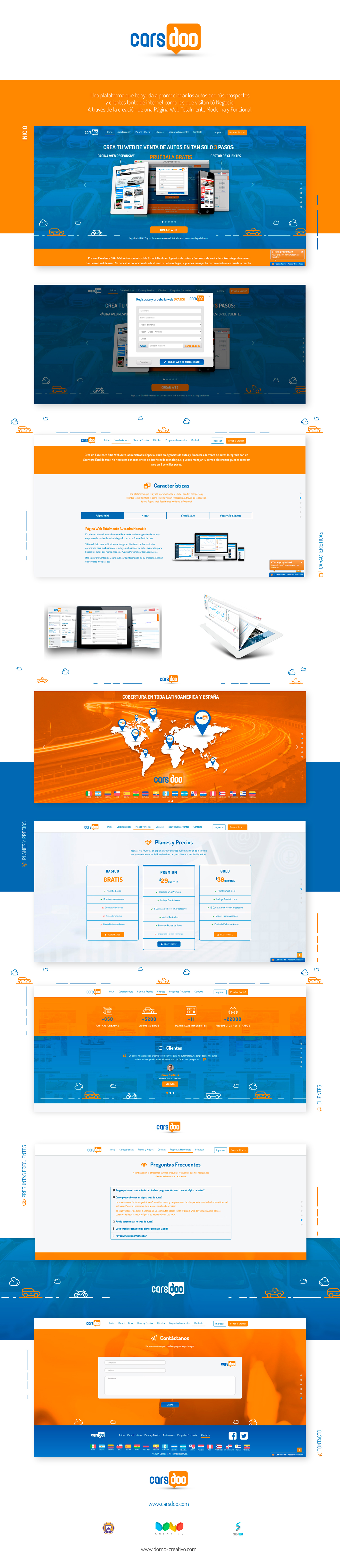 Web ux UI diseño interactivo diseño gráfico Web Design  carsdoo.com branding  marca roko arraez