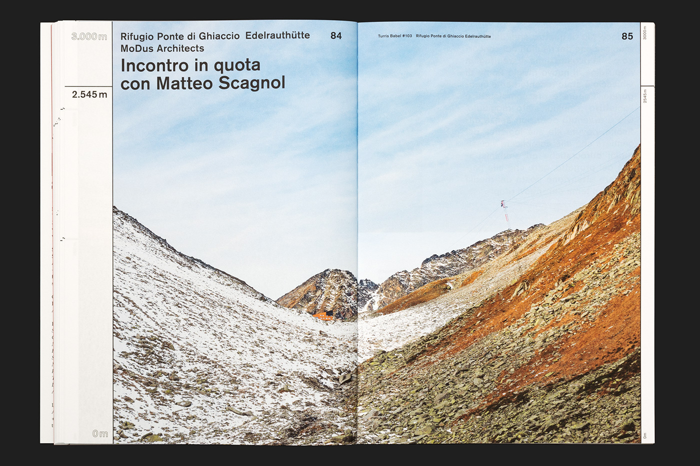 magazine graphic design  alpine architecture Reinhold Messner