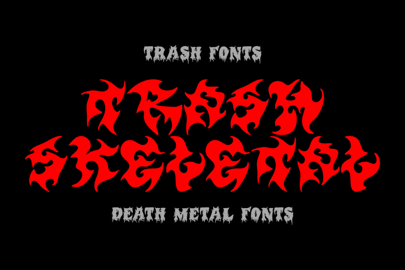 graphic design  trash fonts metal font death metal font black metal font horror font halloween font merchandise font music font SCARY FONT