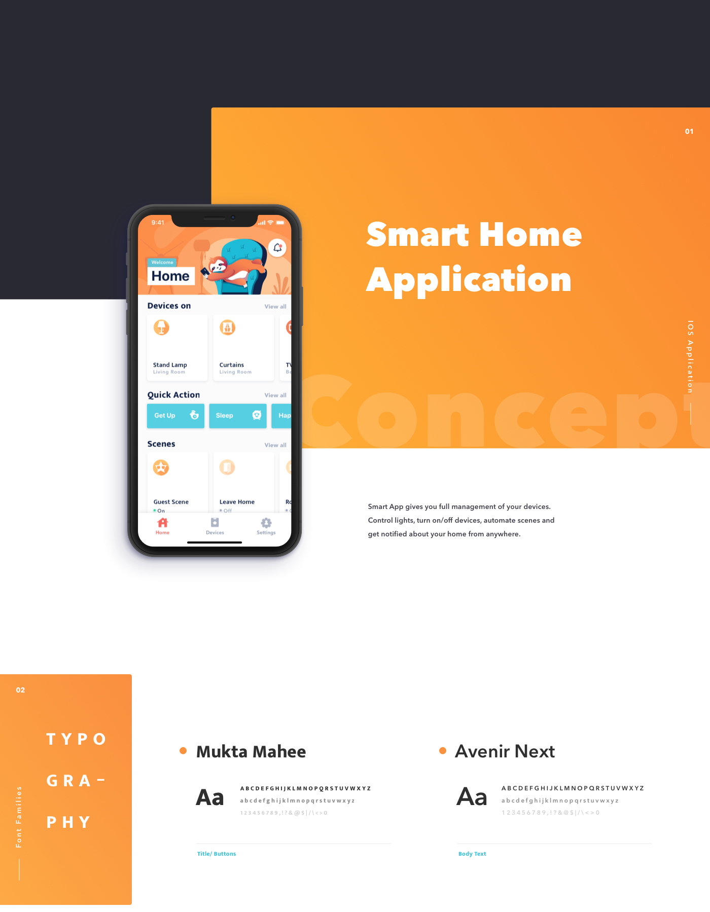 Dark mode screenss idea #212: Smart Home App - IOS