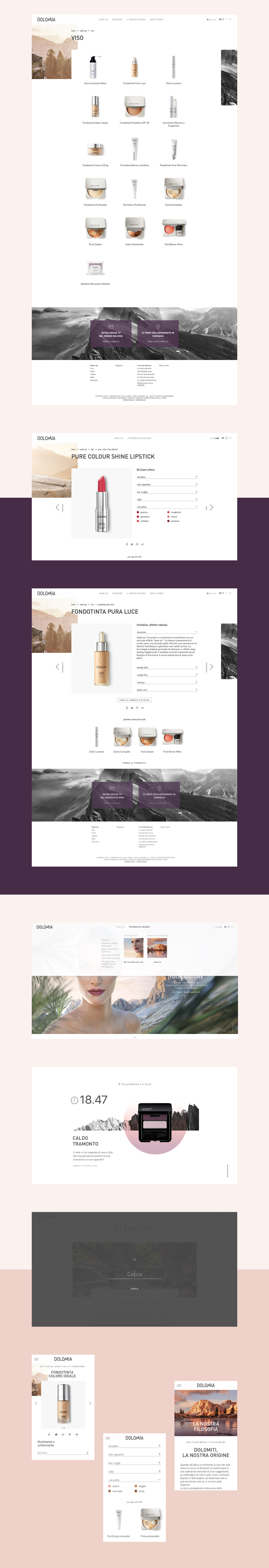 Website graphic design  graphic make-up Cosmetic