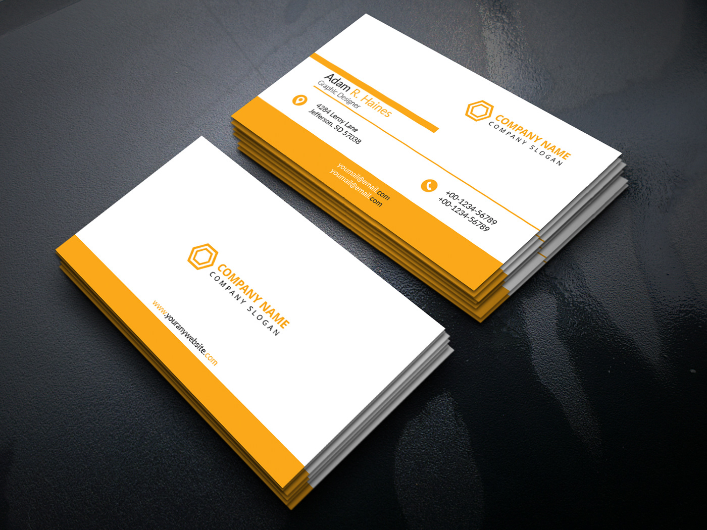 business business card clean clear design company corporate creative elegant flat design horizontal