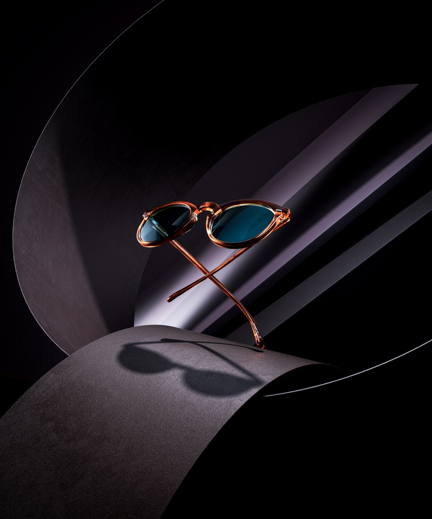 eyewear Sunglasses CGI 3D Render product Advertising  CG Oliver Peoples