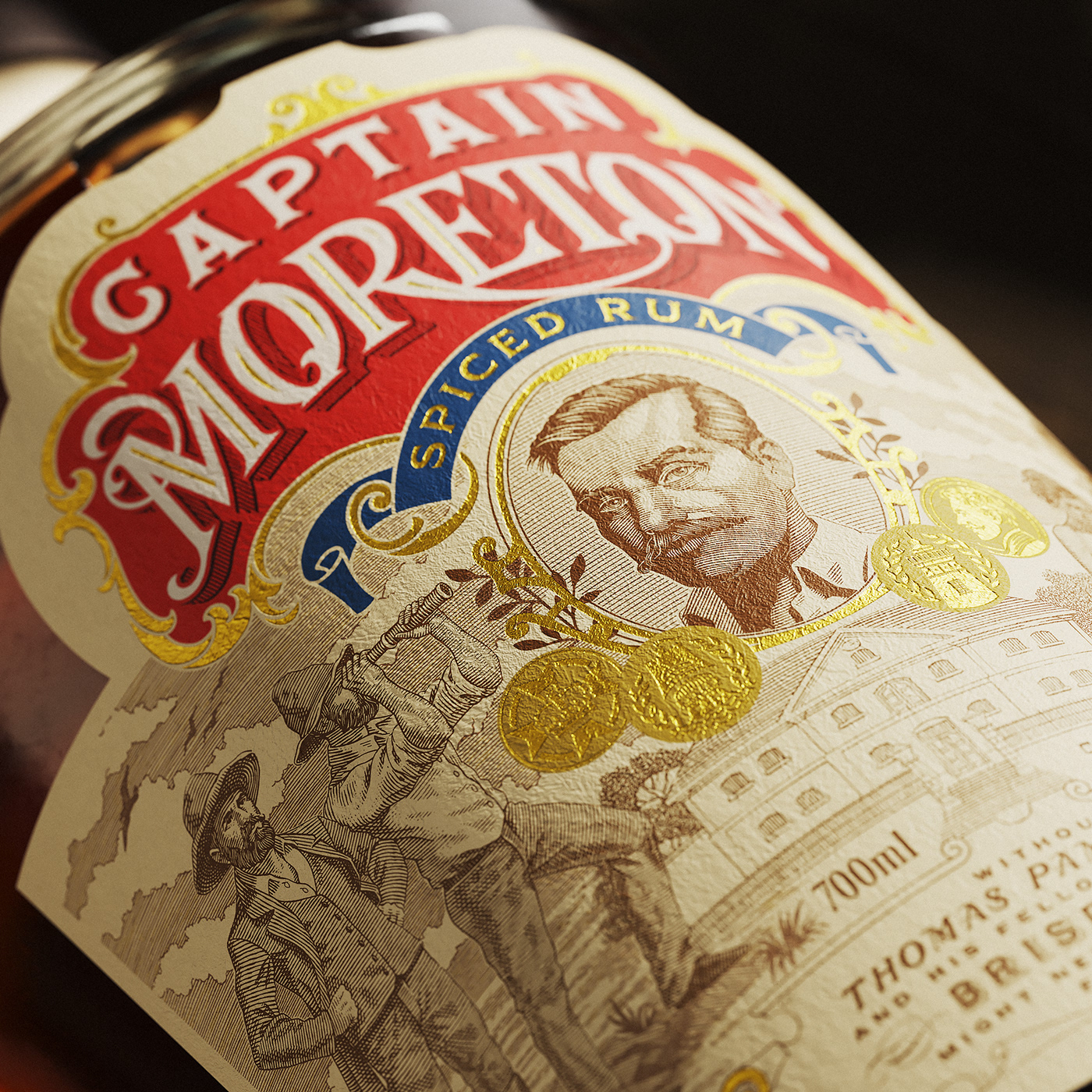Rum Packaging graphic design  ILLUSTRATION  Label bottle spirit Whiskey illustrations