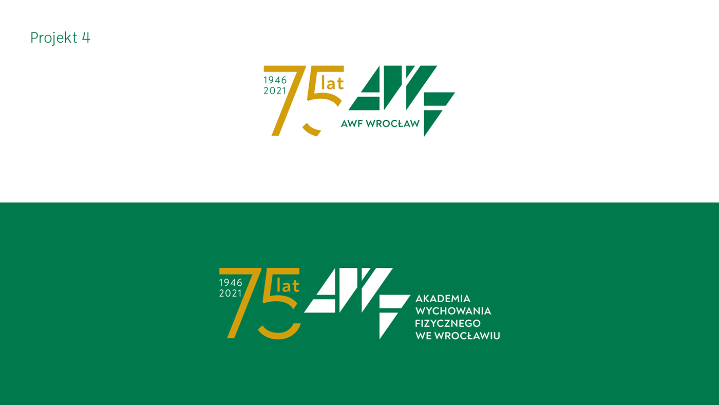 75th Anniversary academy akademia anniversary AWF logo Logo Design sport University wrocław