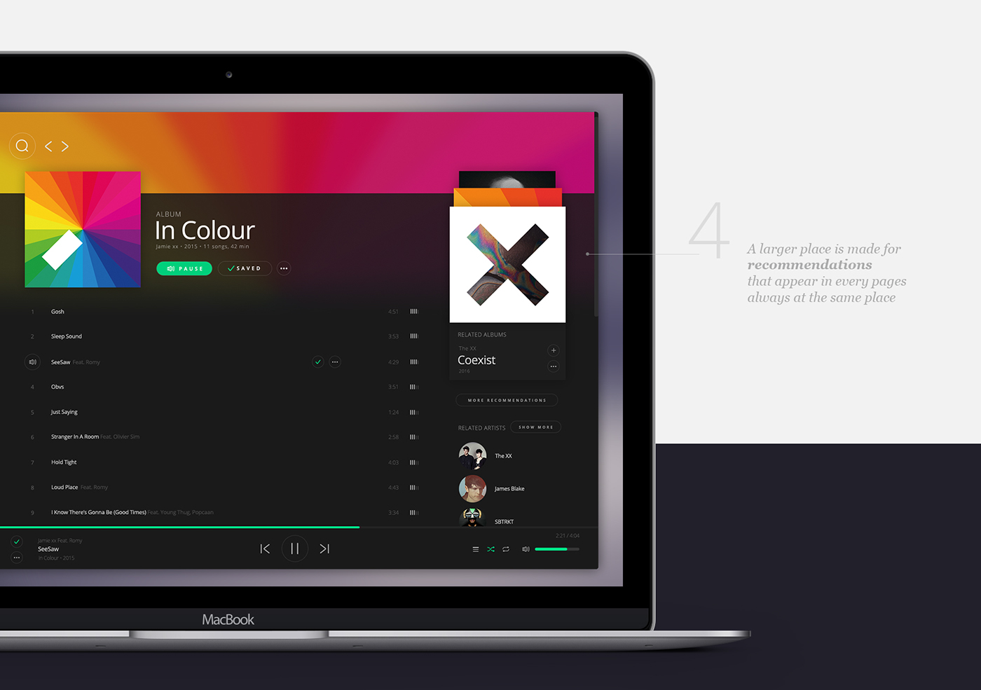 UI ux redesign spotify