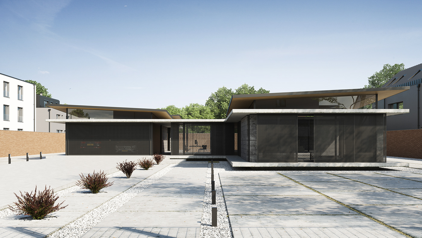 exterior CoronaRender  visuals visualization Render 3D Private house sinitsavisual Australia