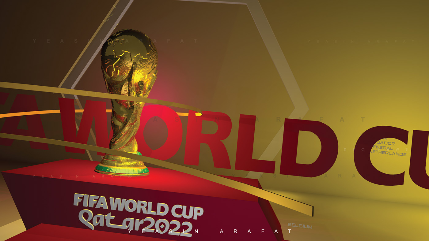 3d modeling cinema 4d dbc news FIFA World Cup FIFA World Cup Qatar 2022 graphic design  motion graphics  news intro news string Qatar 2022