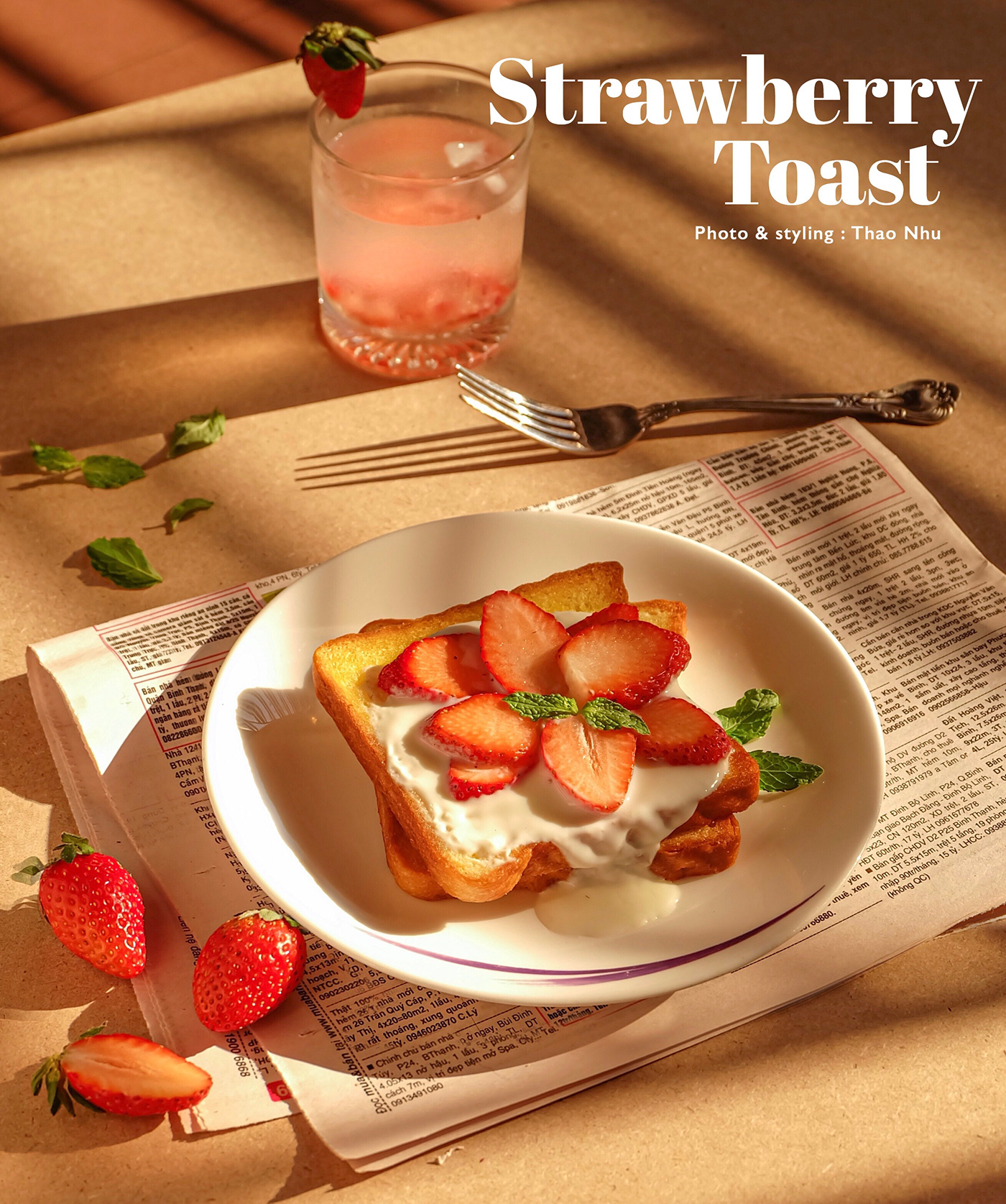 afternoon bread Food  foodart Photography  product strawberry styling  summer toast
