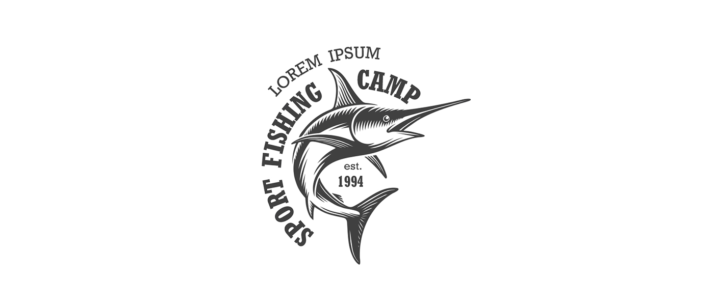 emblems badge vector ILLUSTRATION  fishing fish logo